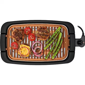 Smokeless Indoor Grill: Adjustable Heat, Easy Cleanup